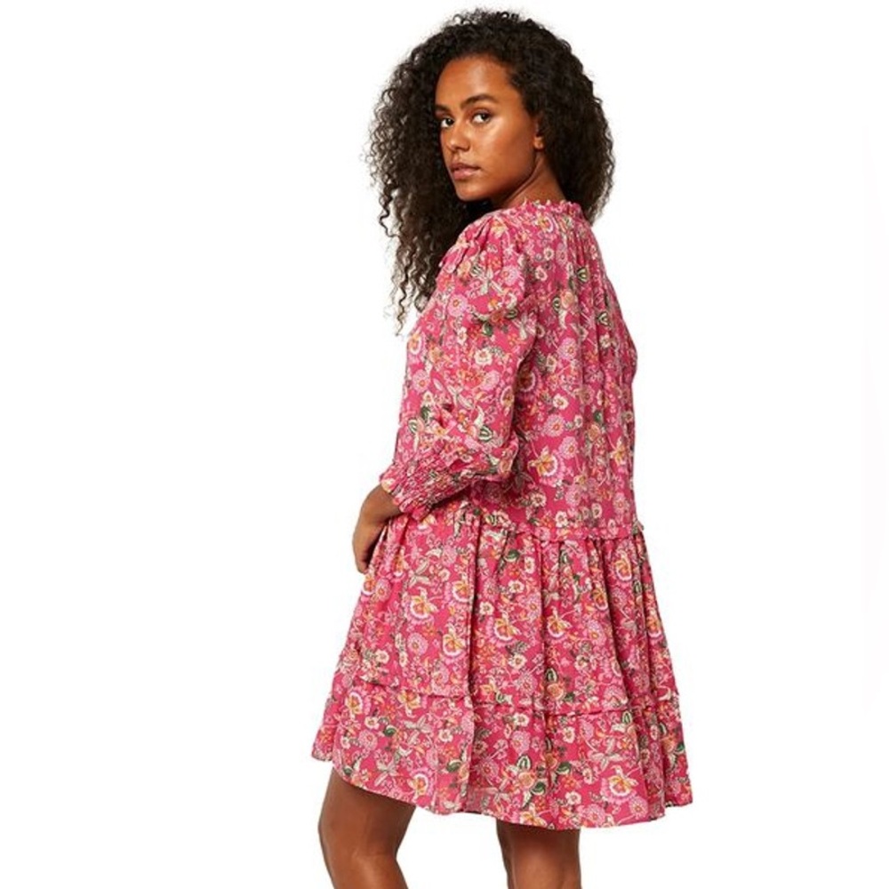 EUC Misa Maya pink floral dress, small